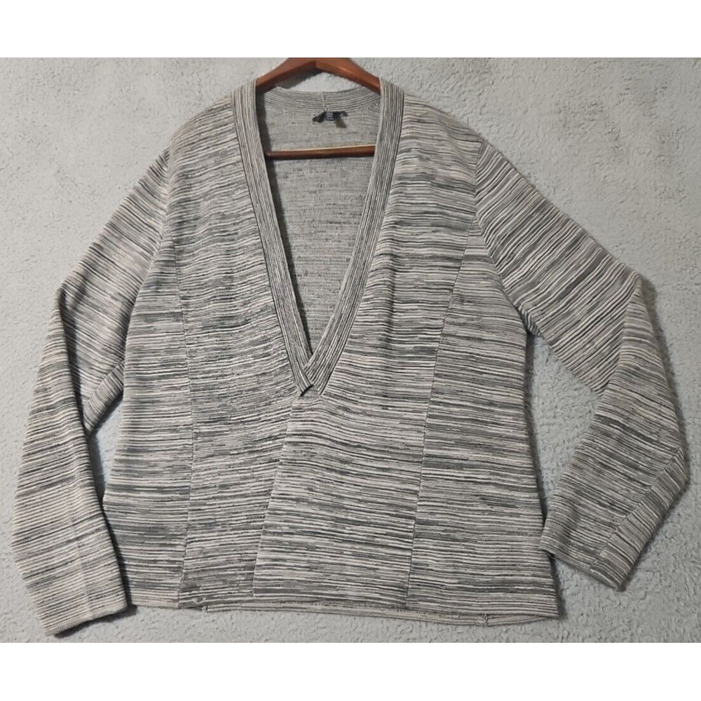 Eileen Fisher Tencel Organic Cotton Maple Oat Notch Collar Cardigan Women's XL